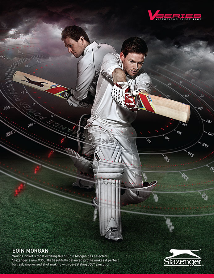 Slazenger Cricket Eoin Advertising Brandammo