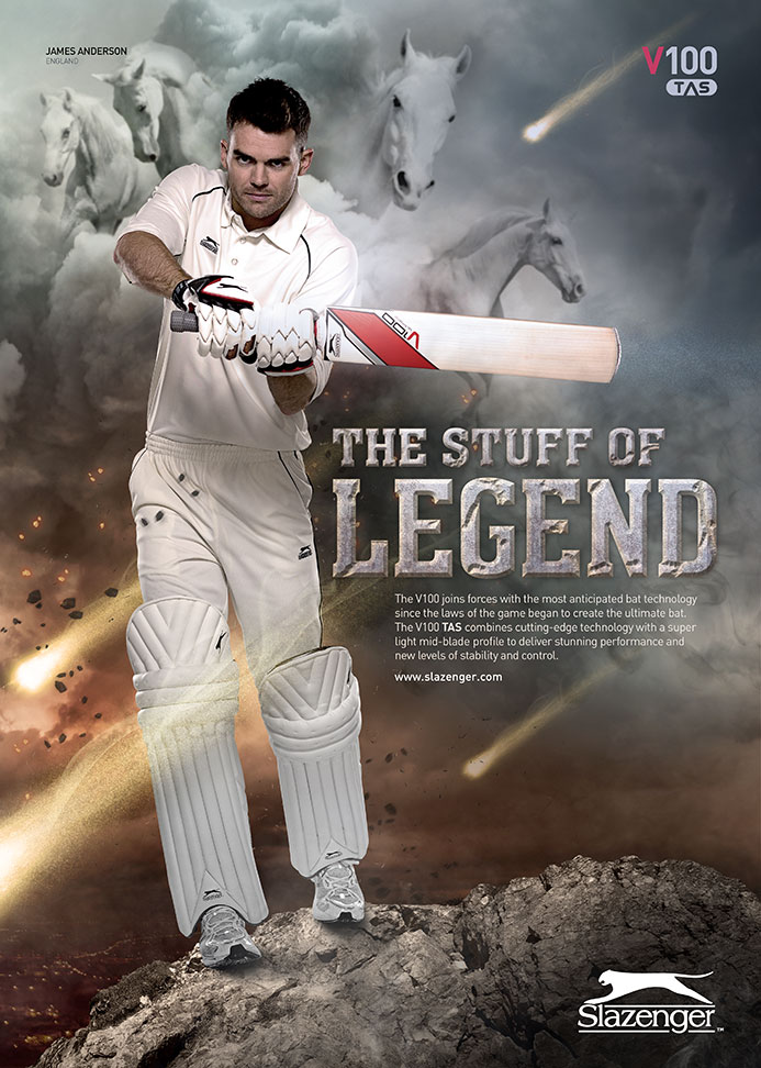 Slazenger Cricket Legends Advertising Brandammo
