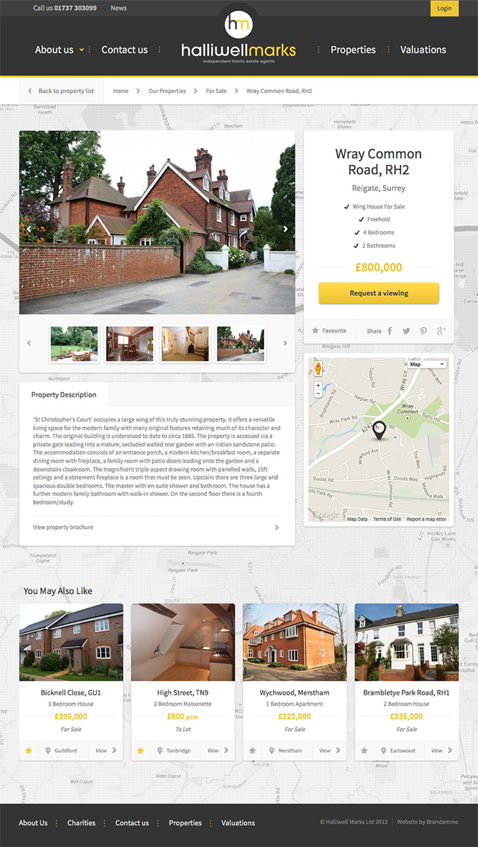 Halliwell Marks Estate Agents Website
